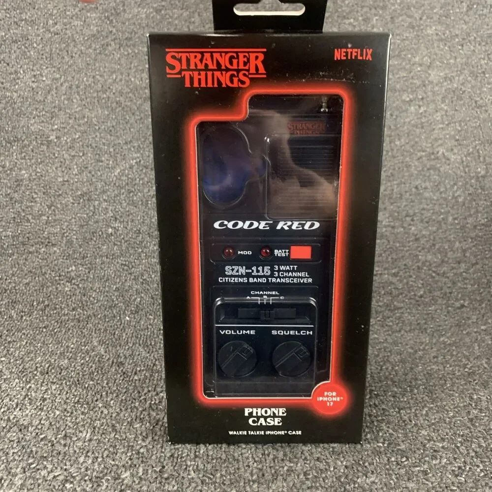 Stranger Things Walkie Talkie Phone Case Apple iPhone 17 Code Red New